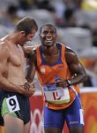 22-08-2008 ATLETIEK:OLYMPISCHE SPELEN 2008:BEIJING 
Eugene Martineau vermoeid na afloop van de tienkamp

Foto: Soenar Chamid