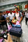 04-08-2008 ALGEMEEN:IRAK:BEIJING (NETHERLANDS ONLY)
De Irakse delegatie komt aan op het vliegveld van International Airport for the coming Olympic Games.

Foto: CSPA
