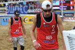 29-08-2010 BEACHVOLLEYBAL: SWATCH WORLD TOUR 2010: SCHEVENINGEN
Teleurstelling bij Emiel Boersma en Daan Spijkers

Foto: Ren� Pieterse