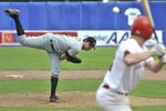 22-08-2010 HONKBAL:KINHEIM-PIRATES:HAARLEM
Playoffs, 3e wedstrijd, Corendon Kinheim - L&D Amsterdam Pirates 4-6
Jos de Jong

Foto: Henk Seppen