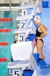16-08-2010  ZWEMMEN: WERELDKAMPIOENSCHAPPEN ZWEMMEN VOOR GEHANDICAPTEN: EINDHOVEN 
Jessica Long concentreert zich voor de start van de 100m schoolslag klasse SB7. 
Foto:Mathilde Dusol