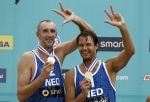 14-08-2010 BEACHVOLLEYBALL:EUROPESE KAMPIOENSCHAPPEN:BERLIJN (NETHERLANDS)
Richard Schuil en Reinder Nummerdor hebben voor de derde keer op rij de Europese titel beachvolleybal veroverd,

Foto: SCS/Hoch Zwei