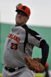 27-07-2010 HONKBAL:NEDERLAND-BELGIE:STUTTGART
EK Honkbal, Nederland - Belgie 10-0
Pitcher Kevin Heijstek

Foto: Henk Seppen