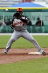 27-07-2010 HONKBAL:NEDERLAND-BELGIE:STUTTGART
EK Honkbal, Nederland - Belgie 10-0
Dwayne Kemp

Foto: Henk Seppen