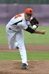 28-07-2010 HONKBAL:NEDERLAND-DUITSLAND:HEIDENHEIM
EK Honkbal, Netherlands - Germany
pitcher Leon Boyd

Foto: Henk Seppen