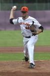 28-07-2010 HONKBAL:NEDERLAND-DUITSLAND:HEIDENHEIM
EK Honkbal, Netherlands - Germany
pitcher Leon Boyd

Foto: Henk Seppen