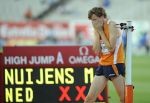 27-07-2010 ATLETIEK:EUROPEAN CHAMPIONSHIPS:BARCELONA
Martin Nuijens ziet het niet meer zitten bij het hoogspringen

Foto: Margarita Bouma