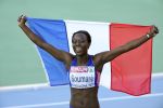 31-07-2010 ATLETIEK:EUROPEAN CHAMPIONSHIPS:BARCELONA
Myriam Soumare FRA wint de 300 meter bij de vrouwen

Foto: Margarita Bouma