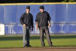 03-06-2010 HONKBAL:PIRATES-SPARTA:AMSTERDAM
competitie, Umpires Roy van de Wateringen en Fred Oosterling (R)

Foto: Henk Seppen