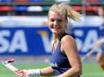 08-09-2010 : HOCKEY : BDO FIH WORLD CUP HOCKEY WOMEN 2010 : TRAINING NEDERLANDS ELFTAL : ROSARIO (ARGENTINIE)
Sophie Polkamp.
Foto : Ben Haeck