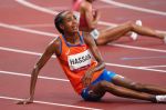 07-08-2021 ATLETIEK: OLYMPISCHE SPELEN: TOKYO JAPAN
Gold medalist Sifan Hassan (NED) at the 10.000 meter women  is in ned of water during Olympic Games on August 7. 2021 at the Olympic Stadium in Tokyo, Japan
Photo by SCS/Soenar Chamid