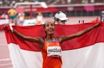 07-08-2021 ATLETIEK: OLYMPISCHE SPELEN: TOKYO JAPAN
Gold medalist Sifan Hassan (NED)  at the 10.000 meter women during Olympic Games on August 7. 2021 at the Olympic Stadium in Tokyo, Japan
Photo by SCS/Soenar Chamid