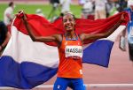 07-08-2021 ATLETIEK: OLYMPISCHE SPELEN: TOKYO JAPAN
Gold medalist Sifan Hassan (NED)  at the 10.000 meter women during Olympic Games on August 7. 2021 at the Olympic Stadium in Tokyo, Japan
Photo by SCS/Soenar Chamid