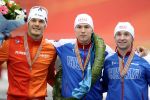 01-03-2015 SCHAATSEN: WK SPRINT: ASTANA
Hein Otterspeer (Team Lottonl-Jumbo) , Pavel Kulizhnikov (RUS) en Aleksey Yesin (RUS) 

Foto: Sander Chamid